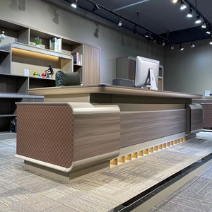 Venta al por mayor de fábrica, muebles de oficina de madera de lujo, mesa de oficina ejecutiva, gerente moderno, escritorio de oficina Ceo de lujo - Product Image 3