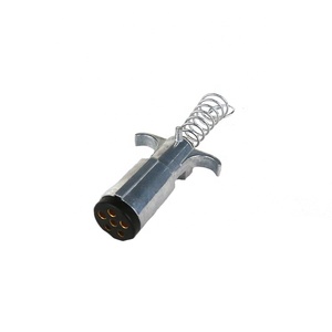 Connecteur de remorque à 6 voies, prise de remorque avec support de câble en métal, Type Us, USA, femelle - Product Image 1