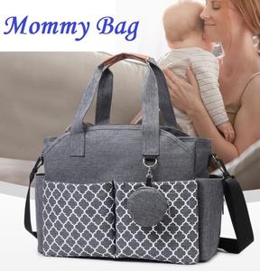 กระเป๋าคุณแม่พิมพ์ลายพกพาสะดวก ความจุเยอะอเนกประสงค์ สำหรับใส่ผ้าอ้อมและขวดนมเด็ก ทำจากผ้า Oxford เหมาะสำหรับการเดินทาง - Product Image 2