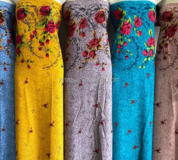 Fourniture directe d'usine robe Des somali personnalisée bati tissu imprimé en rayonne douce
