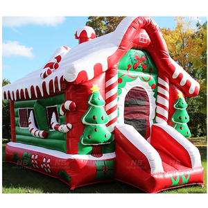 Casa Inflable Navideña para Fiestas, Castillo Hinchable para Niños, Casa de Brinco Inflable Comercial - Product Image 1