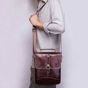 HUMERPAUL, bolso <span class=keywords><strong>de</strong></span> hombro a la moda para <span class=keywords><strong>hombre</strong></span>, bolsos <span class=keywords><strong>de</strong></span> mensajero informales <span class=keywords><strong>de</strong></span> <span class=keywords><strong>cuero</strong></span> genuino para el trabajo, Bolso con solapa para exteriores <span class=keywords><strong>de</strong></span> alta calidad para <span class=keywords><strong>hombre</strong></span> - Product Image 6