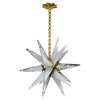 Lustre LED moderne et élégant en cristal de roche Star 20 avec angle de faisceau de 360° pour îlot de cuisine et salle à manger