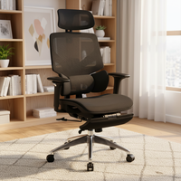Chaise de bureau pivotante réglable en métal Anji Five Star, chaise de gaming en maille, chaise de direction moderne, mécanisme d'inclinaison ergonomique, pour bureau à domicile