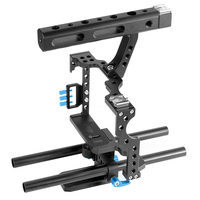 Étui de protection stabilisateur DSLR SLR caméras Rig Cage suivre Kit de Support de mise au point pour GH4/A7S/A7/A7R/A72/A7RII/A7SII/A6000/A6500