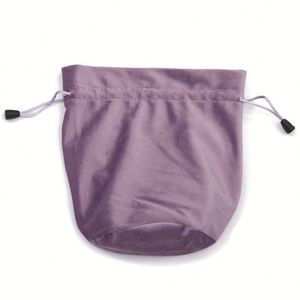 Velvet Fabric Bag Drawstring Bags Custom Designed Logo Suede Round Bottom Jewelry Storage Pouch Wholesale - Product Image 2