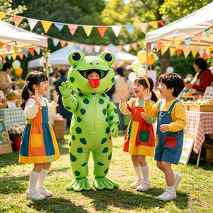 Customized Halloween Party Inflatable Frog <b>Costume</b> Adult Frog Full Body Deluxe Funny Air Blow Up Cute Frog <b>Mascot</b> <b>Costume</b> - Product Image 5