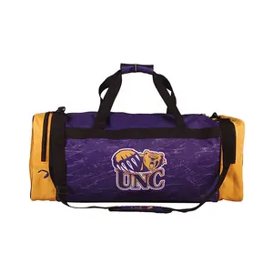 Custom Team Club Design 600D Polyester Outdoor Duffle Bag With Shoe Compartment