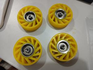 Roue solaire en polyuréthane bon marché personnalisée en usine roue sans écrasement pièces de rechange d'impression flexographique roue douce au toucher roue solaire en polyuréthane avec roulement - Product Image 3