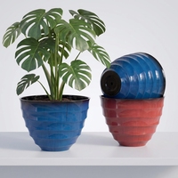 Pot de fleurs en plastique respirant et biodégradable de style nordique, imitation bambou, épaissi, pour usage domestique