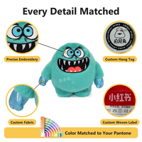 Jouets en peluche personnalisés, panda en peluche noir et blanc, peluche ronde douce, visage brodé, fabricant de peluches personnalisées OEM ODM