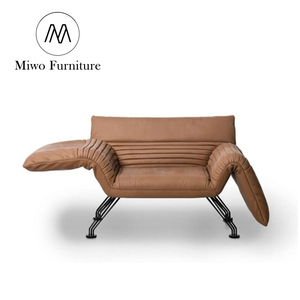 Mobilier italien DS-142 Fauteuil transformable Canapé inclinable nordique en cuir pour salon Fauteuil moderne à <span class=keywords><strong>angle</strong></span> réglable - Product Image 3