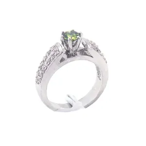 Professional Quite Distinctive Charm Rings Industrial Steel 925 Silver Engagement Rings for Zircon Rings