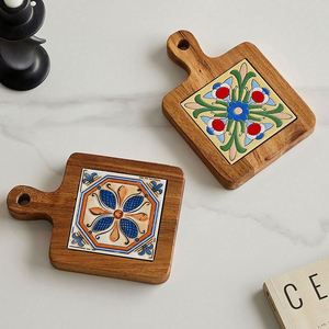 Posavasos de Madera para Platos Calientes, Resistentes al Calor, Decoración Rústica para Cocina Estilo Granja - Product Image 4