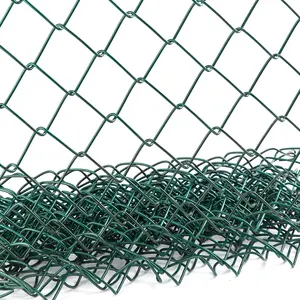 Hot Dipped Galvanized Chain Link Mesh Pvc Coated Stadium Fence Zinc Coated Cyclone Wire Mesh Diamond Fence