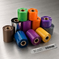 Ruban en carbone TTR orange 60 mm x 300 m compatible avec Zebra 105sl Plus pour papier non couché, étiquettes d'électronique grand public