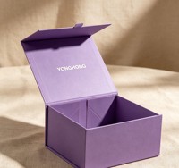 Boîte cadeau en carton rigide magnétique, écologique, faite à la main, avec logo personnalisé moderne et luxueux, pour bijoux de mariage et emballage cosmétique
