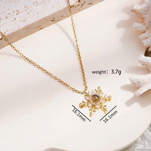 Collier ras du cou tendance « <span class=keywords><strong>Je</strong></span> <span class=keywords><strong>t</strong></span>'<span class=keywords><strong>aime</strong></span> » en 100 langues, design classique avec pendentif étoile - Product Image 6