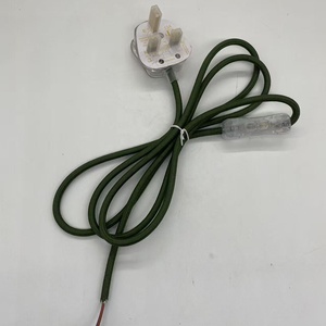 <span class=keywords><strong>Cable</strong></span> de Alimentación Transparente con Enchufe Británico de 1.8m, Interruptor 303, <span class=keywords><strong>Cable</strong></span> <span class=keywords><strong>Textil</strong></span> Trenzado para Lámpara de Mesa LED - Product Image 1
