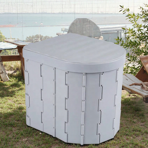 Toilettes portables miniatures pour camping-car et extérieur, urinoir d'urgence avec abri amovible et couvercle pliable, design moderne pour les voyages des personnes âgées - Product Image 3