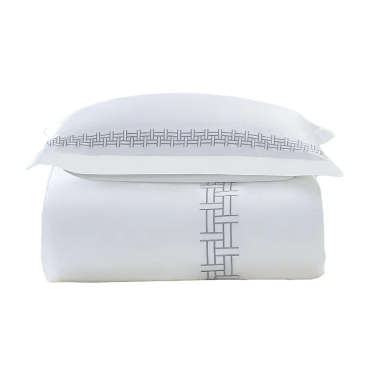 Kabarık çarşaf setleri yatak takımları yorgan yüksek kalite lüks pamuk beyaz dokuma % 100% pamuklu kumaş 40 Modern 50 takım 4 adet