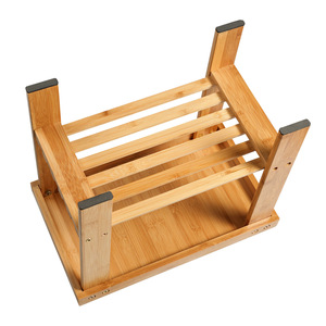 <b>Bamboo</b> <b>Stool</b> Solid Wood Minimalist Design Durable Home Use - Product Image 1