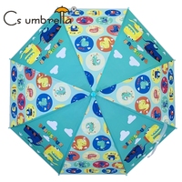 Parapluie Dinosaure pour Enfants YS-6016, Parapluie pour Enfants en POE de 19 Pouces, Couleur Assortie, Poignée en J avec Sifflet, Parapluie en POE pour Enfants
