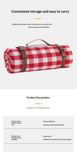 En Stock, Tapete de Picnic de Tres Capas, Grueso, Impermeable, con Correa de Cuero Acrílico, Portátil, para Exteriores, <span class=keywords><strong>Parque</strong></span>, Playa - Product Image 6