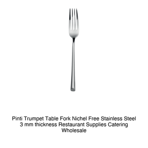 Fourchette de table Pinti Trumpet 18/C en acier inoxydable, épaisseur 3 mm, sans nickel, Pintinox - Product Image 2