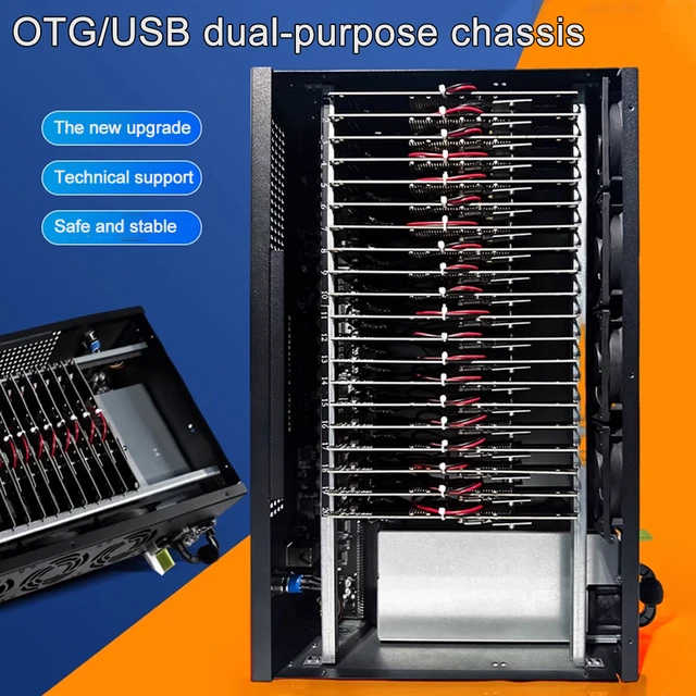 2U Server Rack Phone Case for Mobile Motherboard Control - 20PC Chassis ...