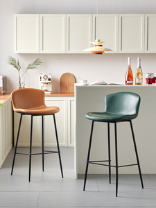 Silla de <span class=keywords><strong>Bar</strong></span> informal moderna con respaldo ajustable, diseño giratorio de lujo accesible para el hogar - Product Image 2