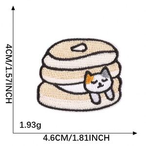 Patch brodé auto-adhésif pour ordinateur, motifs mignons (aliments, pain, œuf, poisson, avocat) pour coque de téléphone, sac, vêtements, décoration - Product Image 5