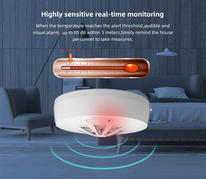 Sistema de alarma de seguridad para el hogar inteligente RF868/RF433 Detector de calor inalámbrico interconectado a la venta - Product Image 6