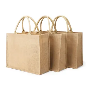 Burlap Jute Bag Texupday Cheap Custom Logo Printed Eco Recycle Natural Foldable Reusable Jute Burlap Linen Shopping Tote Bag