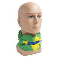 Cache-cou en polyester de haute qualité à motif Argyle et drapeau du Brésil, avec logo personnalisé, vente en gros pour la saison d'automne