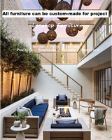 Solar Außen terrasse Garten tisch Outdoor Luxus Esstisch Outdoor Tische und Stühle Sets