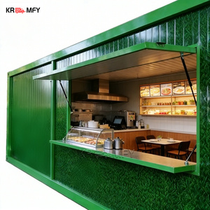 ร้านอาหารคอนเทนเนอร์เคลื่อนที่แบบชุบสังกะสี บาร์เคลื่อนที่ คาเฟ่กลางแจ้ง รถพ่วงครัวสำเร็จรูป - Product Image 1