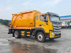 รถดูดสิ่งปฏิกูล FOTON ขนาด 13000 ลิตร แยกส่วนบรรทุกน้ำสะอาด 4 ลูกบาศก์เมตร และถังน้ำเสีย 9 ลูกบาศก์เมตร ระบบทำงานคู่ อุปกรณ์สุขาภิบาลเทศบาล - Product Image 4