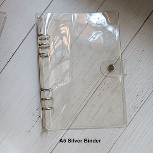 Quantité minimale de commande bas personnalisé transparent PVC or rose 6 anneaux budget livre manchon feuilles mobiles planificateur couverture clair A5 classeur - Product Image 4