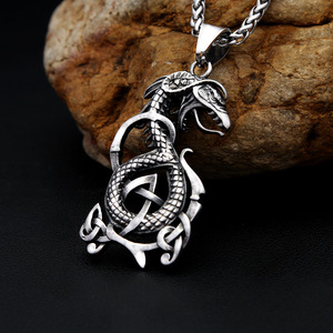 Yunnique – collier Viking Dragon pour hommes, pendentif en acier inoxydable, forme animale, bijoux cadeau - Product Image 2
