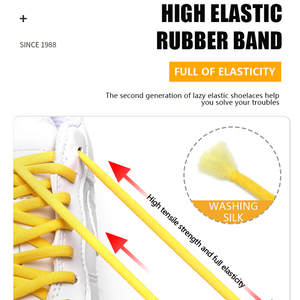 Cordones Elásticos Sin Atar, Cordones Semicirculares para Niños y Adultos, Cordones Rápidos con Cierre Metálico para Zapatillas - Product Image 2