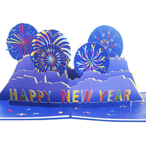 Tarjeta de Felicitación 3D Pop-up con Fuegos Artificiales para Año Nuevo, Cumpleaños, Día de la Independencia, 4 de Julio, Felicitaciones, Tarjeta de Felicitación Plegable de Papel - Product Image 2