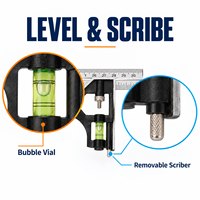 HEHE Règle combinée industrielle en acier inoxydable et alliage de zinc 12''/300MM, personnalisable OEM, outil multifonctionnel pour mesurer les angles