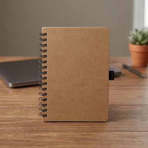 Cahier d'exercices Quaderno Cobble format B6/B5, 100 feuilles, reliure spirale, fabriqué à partir de carton recyclé et de papier pierre, pour usage scolaire - Product Image 3