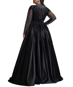 Robe <span class=keywords><strong>de</strong></span> bal élégante pour femmes, printemps, États-Unis, <span class=keywords><strong>Europe</strong></span>, longueur au sol, <span class=keywords><strong>luxe</strong></span>, décoration à sequins, traîne balayante, vintage, soirées, nouveauté - Product Image 3