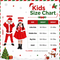 Costume de Noël pour enfants, tenue de Père Noël, costume de scène pour enfants, fournisseur, commande en gros