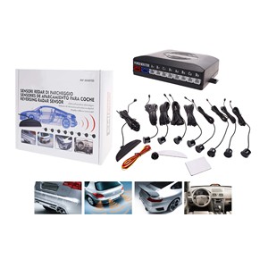 Kit 8 sensori di parcheggio con Display a LED e cicalino per sensori anteriori e posteriori da 21mm-auto e moto/sensore di parcheggio - Product Image 2