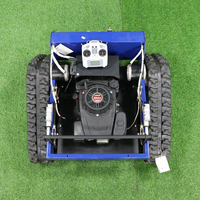 Mesin Pemotong Rumput Crawler Remote Control Harga Terjangkau Lebar Pemotongan 550MM Bertenaga Bensin untuk Segala Medan dan Kebun
