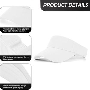 Custom Promotional Unisex Sports Sun Visor Caps Beach Adjustable Sun <b>Hat</b> Golf Tennis Polyester Cap Empty <b>Top</b> Sun Visor <b>Hat</b> - Product Image 2