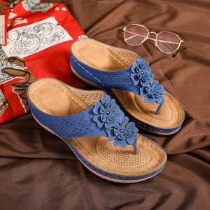 Sandali Donna Personalizzabili con Logo, Stile Bohemien Retrò, con Punta Quadrata e Tacco a Zeppa, Modello Romano, Traspiranti, Slip-On per l'Estate - Product Image 3